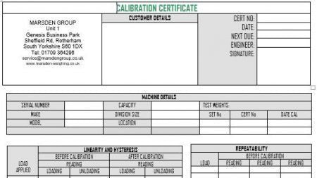 What is a calibration certificate?