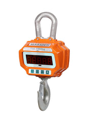 Orange Marsden digital hanging scale on a white background