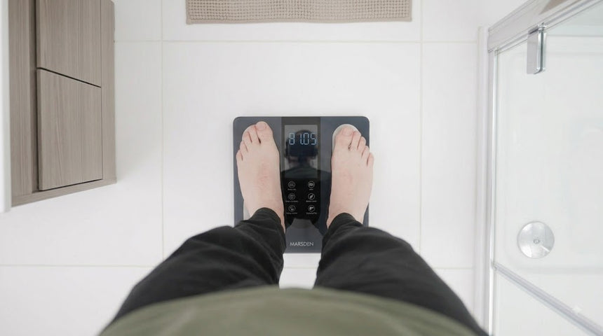 Performance Fit Smart Scale with handheld electrode bar and LED body composition display