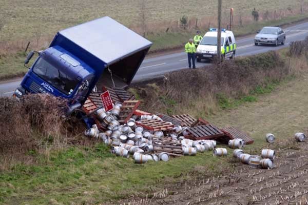 Overturned Lorry