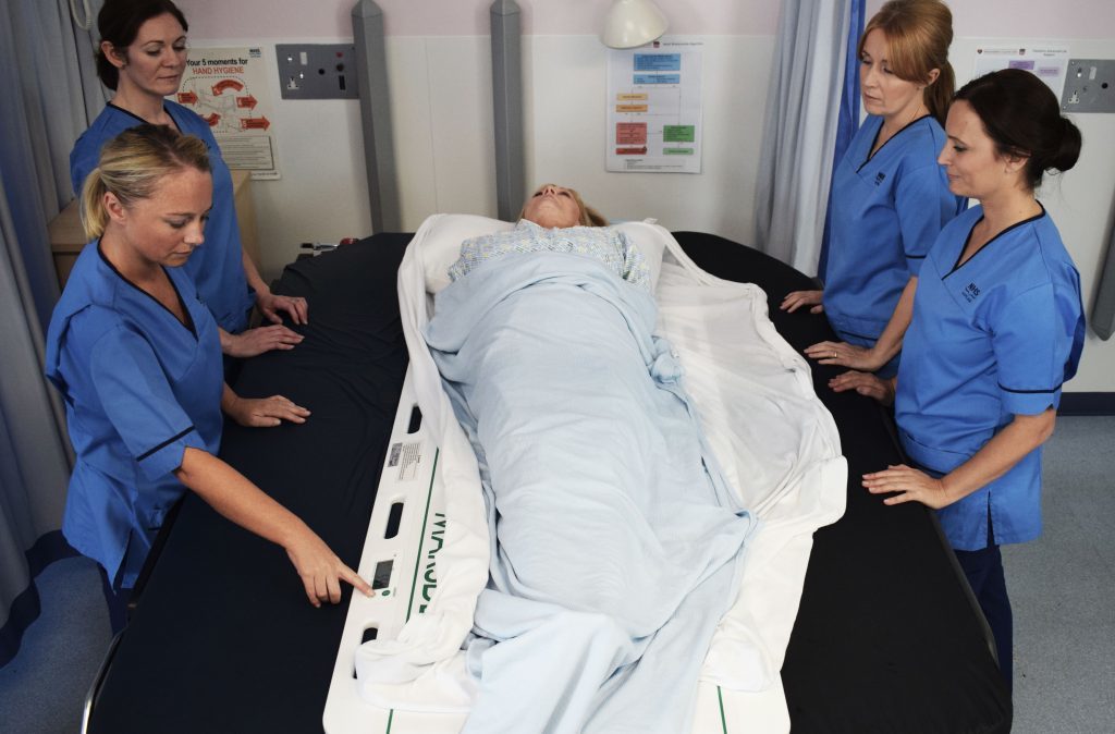 image of the patient transfer scale being used
