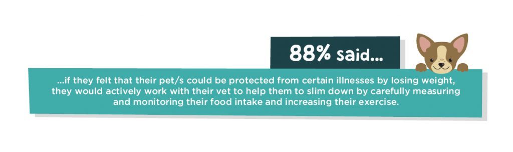 how many people felt that their pet could be protected from certain illness by losing weight